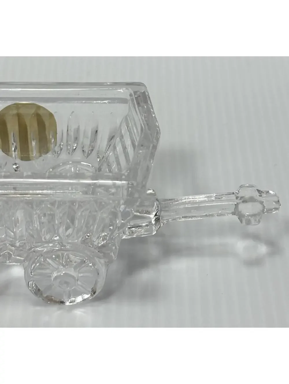 Princess House 24% Lead Crystal Cart Wagon Figurine Candy Dish Germany
